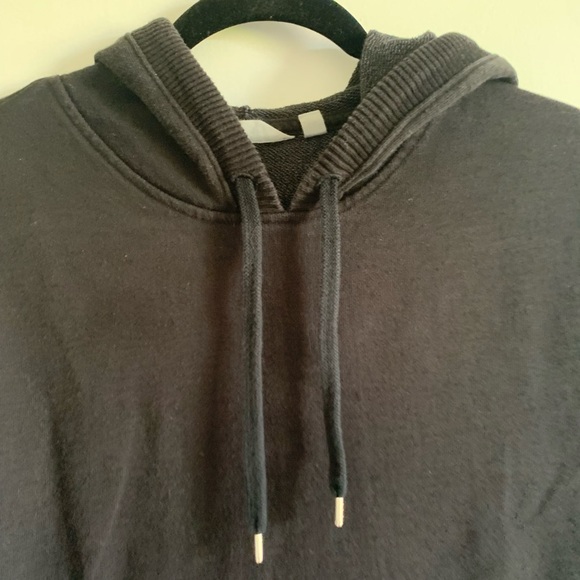 Athleta Black French Terry Athleisure Sweatshirt Hoodie Size XS EUC - Picture 4 of 8
